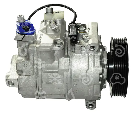 kompresor DENSO 7SEU16C, řemenice 130 mm - PV6, 12V, OEM 8E0260805S